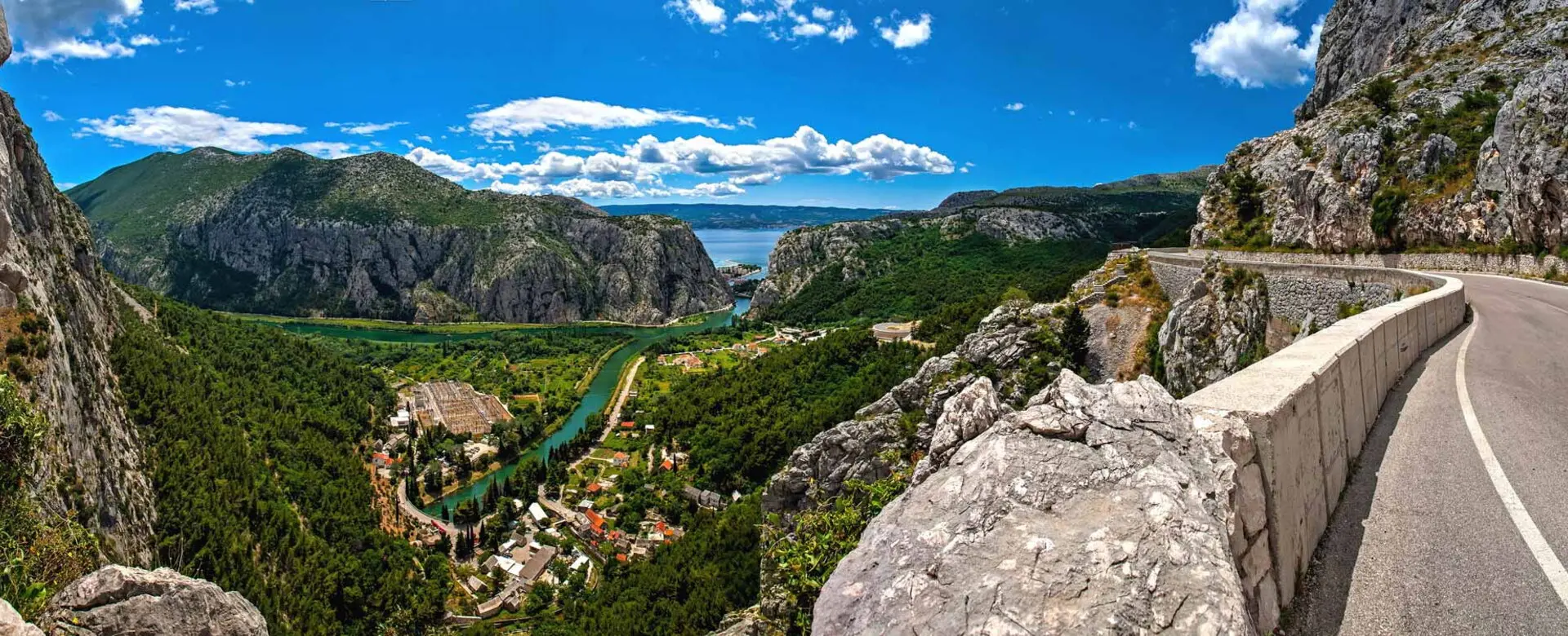 The Cetina canyon opening towards Omiš and the Adriatic