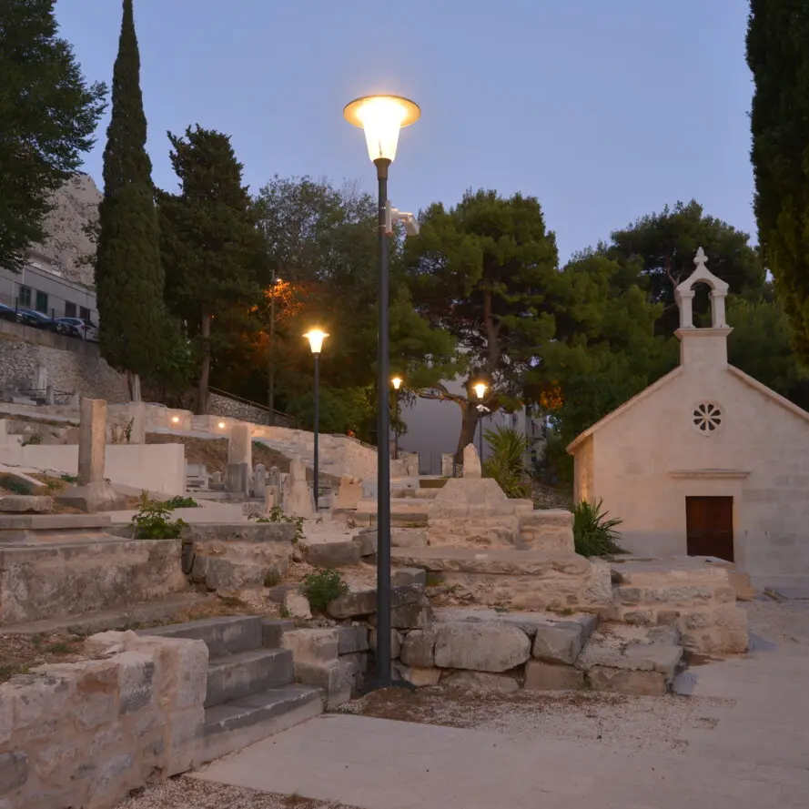 Historic Omiš cemetery and the Church of Our Lady of Snow